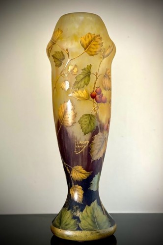 Daum Nancy - Vase Art nouveau "Aux Baies" - Antiquités Art Nouveau