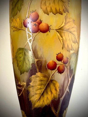 Art nouveau - Daum Nancy - Vase Art nouveau "Aux Baies"