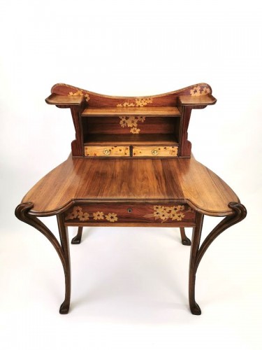 Mobilier Bureau et Secrétaire - Louis Majorelle - Bureau Art nouveau "Primevères"