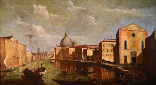 Antiquités - Vue de Venise avec le Grand Canal - Atelier de Francesco Tironi (1745- 1797)