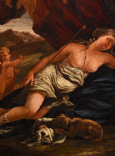 XVIIe siècle - Le repos de Diane, Guillaume Courtois dit "il Borgognone" (1626 - 1679)