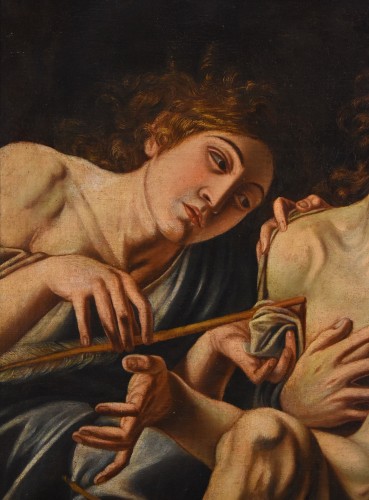 Tableaux et dessins Tableaux XVIIe siècle - Saint Sébastien guéri par les anges, école italienne du 17e siècle