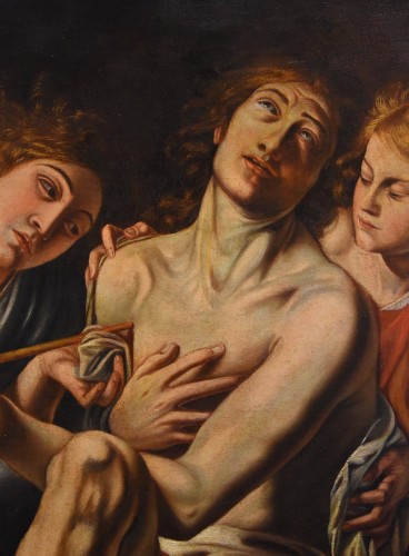Saint Sebastian Cured By Angels, Italian school of the 17th century - 