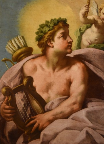 Tableaux et dessins Tableaux XVIIe siècle - Le dieu Apollon avec Cupidon, Jean Boulanger (1606 - 1660)