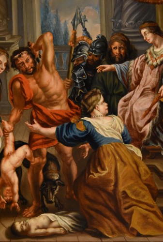Tableaux et dessins Tableaux XVIIe siècle - Le Jugement du Roi Salomon, école flamande du 17e siècle