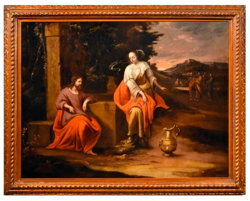 Le Christ et la Samaritaine au puits, Peintre flamand du XVIIe siècle