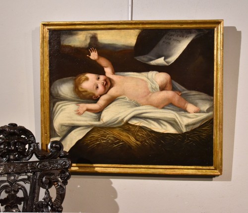 Enfant Jésus, peintre lombard actif au XVIIe siècle - Tableaux et dessins Style Louis XIII