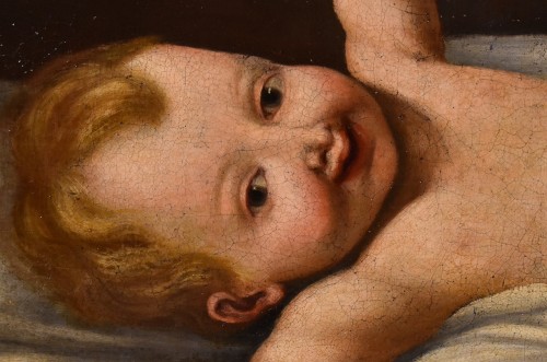 Louis XIII - Child Jesus, Active Lombard Painter In The 17th Century