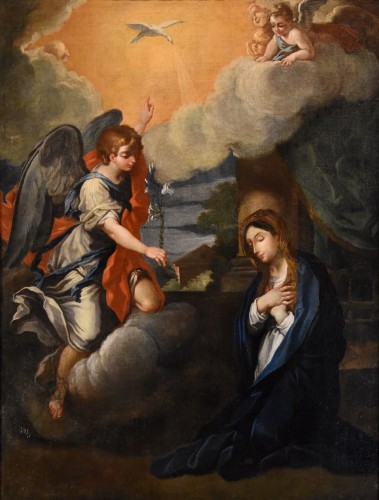 L'Annonciation, Atelier de Carlo Maratta (1625 -1713) - Tableaux et dessins Style Louis XIV