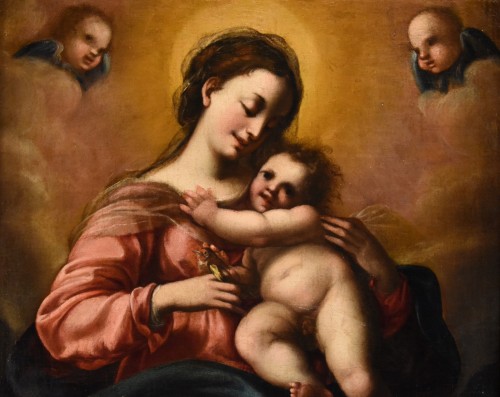 Jacopo Confortini (1602-1672), Madonna And Child With Two Angels - Louis XIII