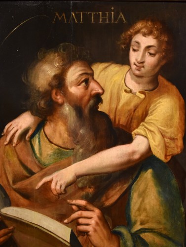 Tableaux et dessins Tableaux XVIIe siècle - Saint Matthias l'Apôtre, Peintre florentin du XVIIe siècle cercle de Francesco Morandini (1544 - 1597)