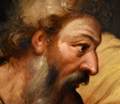 Antiquités - Saint Matthias l'Apôtre, Peintre florentin du XVIIe siècle cercle de Francesco Morandini (1544 - 1597)