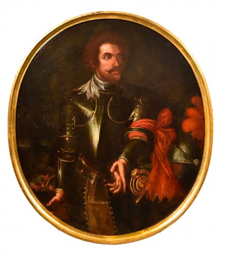 Portrait d'un gentilhomme en armure, Atelier de Giovanni Bernardo Carbone (1616 - 1683)