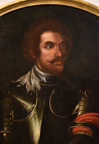 Tableaux et dessins Tableaux XVIIe siècle - Portrait d'un gentilhomme en armure, Atelier de Giovanni Bernardo Carbone (1616 - 1683)