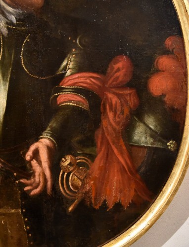 Portrait d'un gentilhomme en armure, Atelier de Giovanni Bernardo Carbone (1616 - 1683) - Antichità Castelbarco