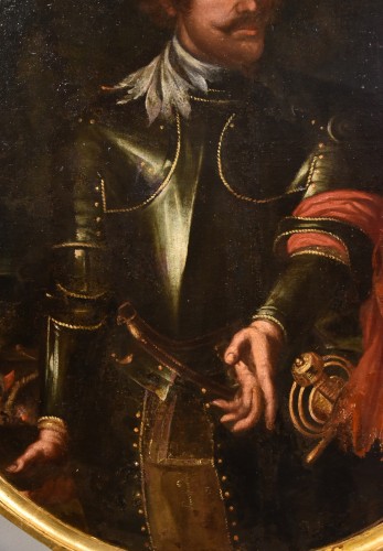 Portrait d'un gentilhomme en armure, Atelier de Giovanni Bernardo Carbone (1616 - 1683) - Louis XIII