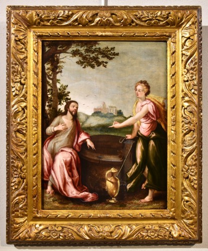 Christ And The Samaritan Woman, Flemish school of the 17th century - Louis XIII