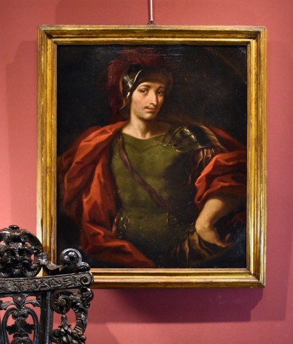 Portrait d'un homme en armure, Peintre Lombard du XVIIe Siècle - Tableaux et dessins Style Louis XIII