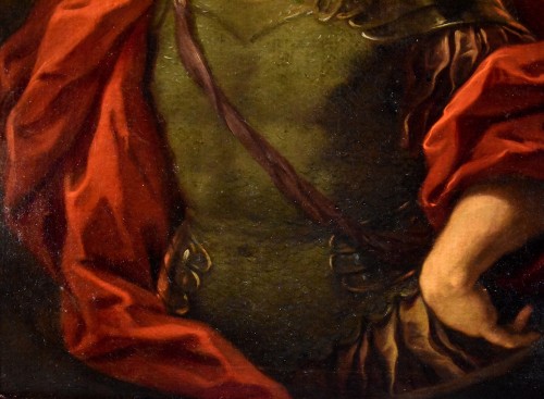 Antiquités - Portrait d'un homme en armure, Peintre Lombard du XVIIe Siècle