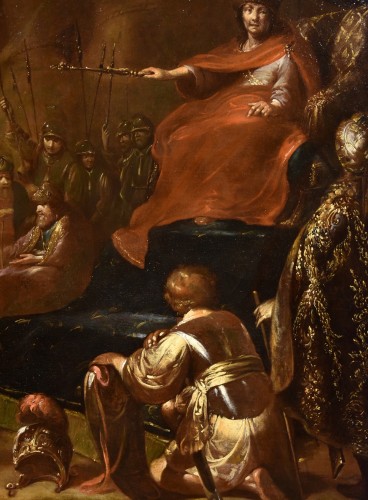 XVIIe siècle - Alexandre Le Grand Sur Le Trône, Charles Le Brun (paris 1619 - 1690) Cercle De