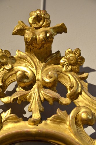  - Paire de miroirs italiens,  début XVIIIe siècle