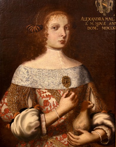 Portrait de la marquise Alessandra Malvezzi, Pier Francesco Cittadini (1616 - 1681) - Tableaux et dessins Style Louis XIII