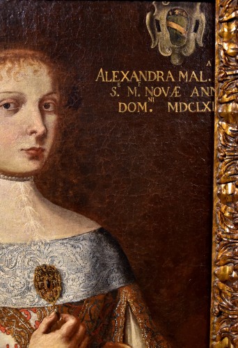Tableaux et dessins Tableaux XVIIe siècle - Portrait de la marquise Alessandra Malvezzi, Pier Francesco Cittadini (1616 - 1681)