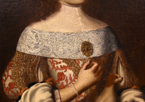 XVIIe siècle - Portrait de la marquise Alessandra Malvezzi, Pier Francesco Cittadini (1616 - 1681)