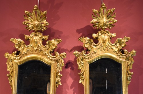 XVIIIe siècle - Paire de miroirs vénitiens du XVIIIe siècle