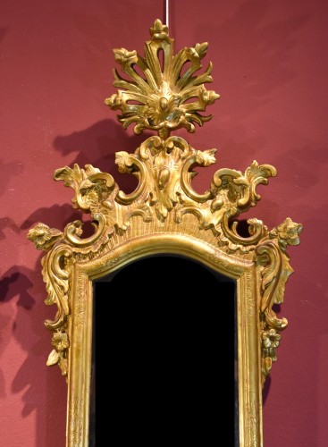 Antiquités - Paire de miroirs vénitiens du XVIIIe siècle
