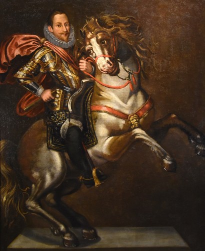 Portrait équestre d'Emanuele Filiberto Duc de Savoie, Jan Kraeck (1540-1607)