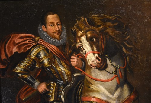 Louis XIII - Portrait équestre d'Emanuele Filiberto Duc de Savoie, Jan Kraeck (1540-1607)