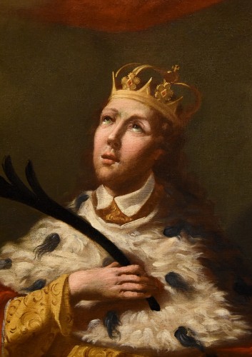 Paintings & Drawings  - Saint Edward King Of England, Girolamo Brusaferro (1677-1745) And workshop 