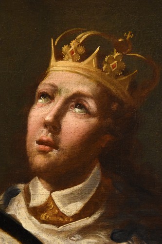 Saint Édouard Roi d'Angleterre, Girolamo Brusaferro (Venise 1677-1745) et atelier - Antichità Castelbarco