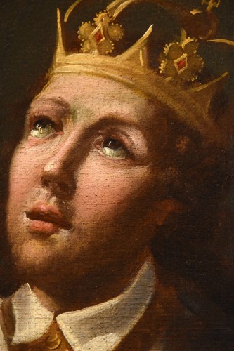XVIIIe siècle - Saint Édouard Roi d'Angleterre, Girolamo Brusaferro (Venise 1677-1745) et atelier