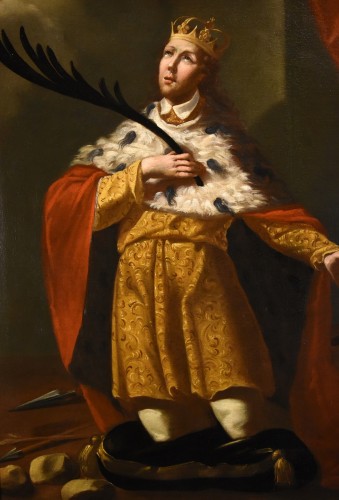 Saint Édouard Roi d'Angleterre, Girolamo Brusaferro (Venise 1677-1745) et atelier - Louis XIV