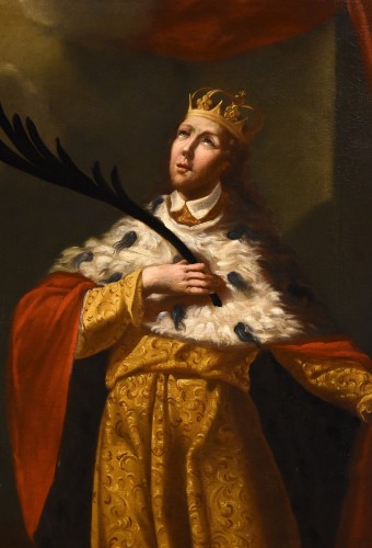 Louis XIV - Saint Edward King Of England, Girolamo Brusaferro (1677-1745) And workshop 