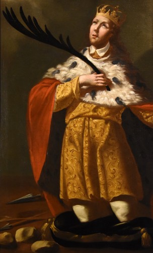 Antiquités - Saint Édouard Roi d'Angleterre, Girolamo Brusaferro (Venise 1677-1745) et atelier