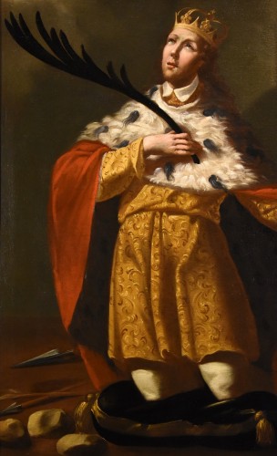 Antiquités - Saint Edward King Of England, Girolamo Brusaferro (1677-1745) And workshop 