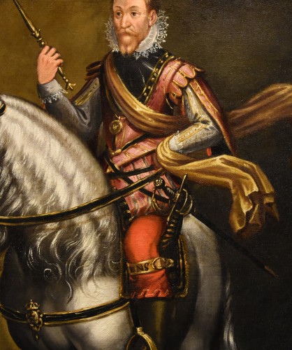 Equestrian Portrait Of Charles Emmanuel I Duke Of Savoy, Jan Kraeck  - 