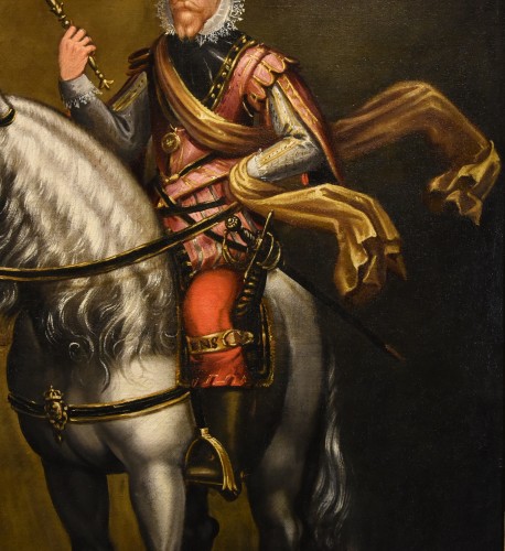 XVIIe siècle - Portrait équestre de Charles Emmanuel Duc de Savoie, Jan Kraeck (1540 - 1607)