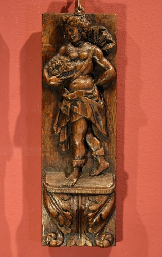 Sculpture  - Pair Of Bas-reliefs Allegory Of Spring And Autumn, Flemish Sculptor