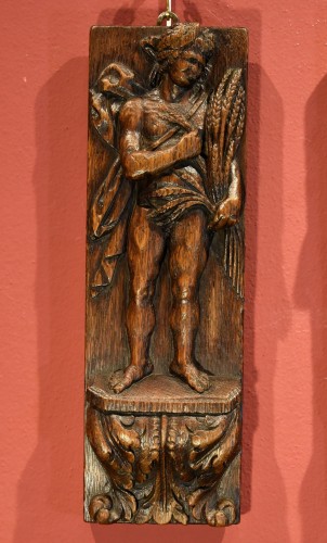 Paire de panneaux en bas-relief  allégorie du printemps et de l'automne, Flandres XVIIe Siècle - Antichità Castelbarco