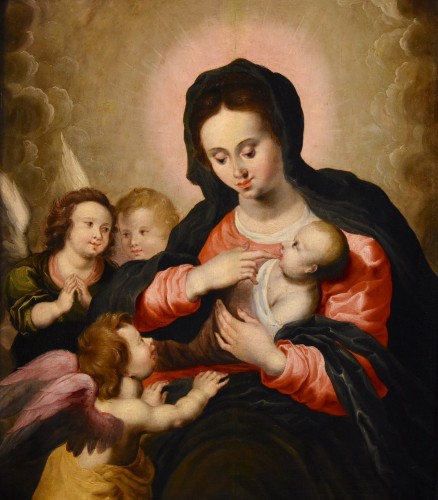 Paintings & Drawings  - Madonna And Child, Hendrick Van Balen (Antwerp 1575 - 1632) Workshop
