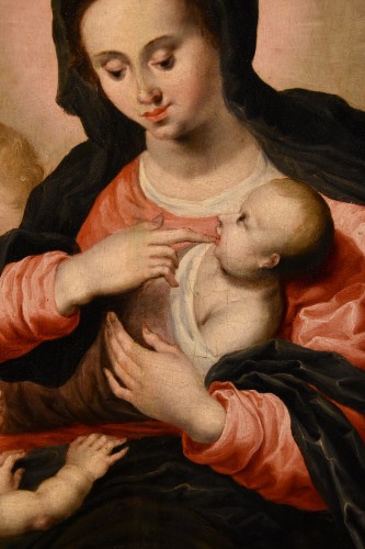 Madonna And Child, Hendrick Van Balen (Antwerp 1575 - 1632) Workshop - Louis XIII