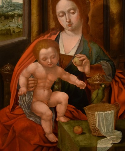 Louis XIII - Vierge intronisée à l'enfant, Anvers XVIe siècle