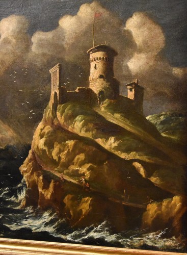Stormy Sea With Sailing Ship - workshop of, Salvator Rosa (1615 - 1673) - 