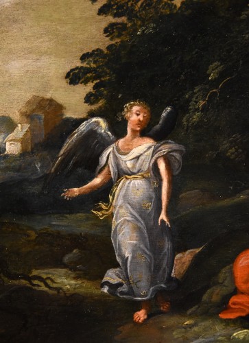 L'ange apparaît à Agar et Ismaël, école flamande du XVIIe siècle - Louis XIII