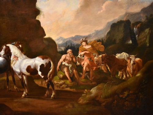 Paintings & Drawings  - Johann Heinrich Roos (1631-1685) - Landscape With The Myth Of Mercury And Ba