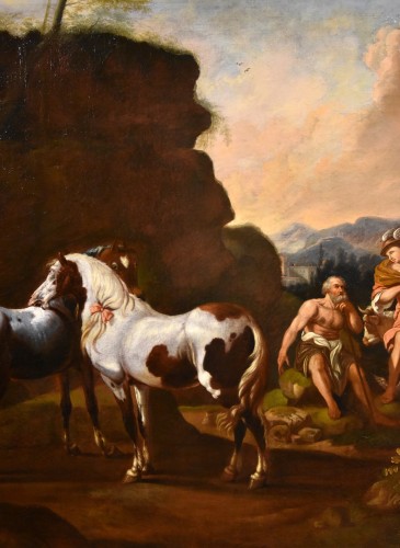Johann Heinrich Roos (1631 -1685)) - Paysage avec le mythe de Mercure et Batto - Louis XIII